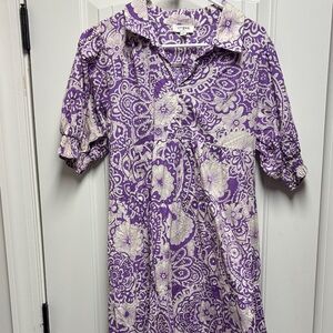 Umgee Purple and White Floral Dress